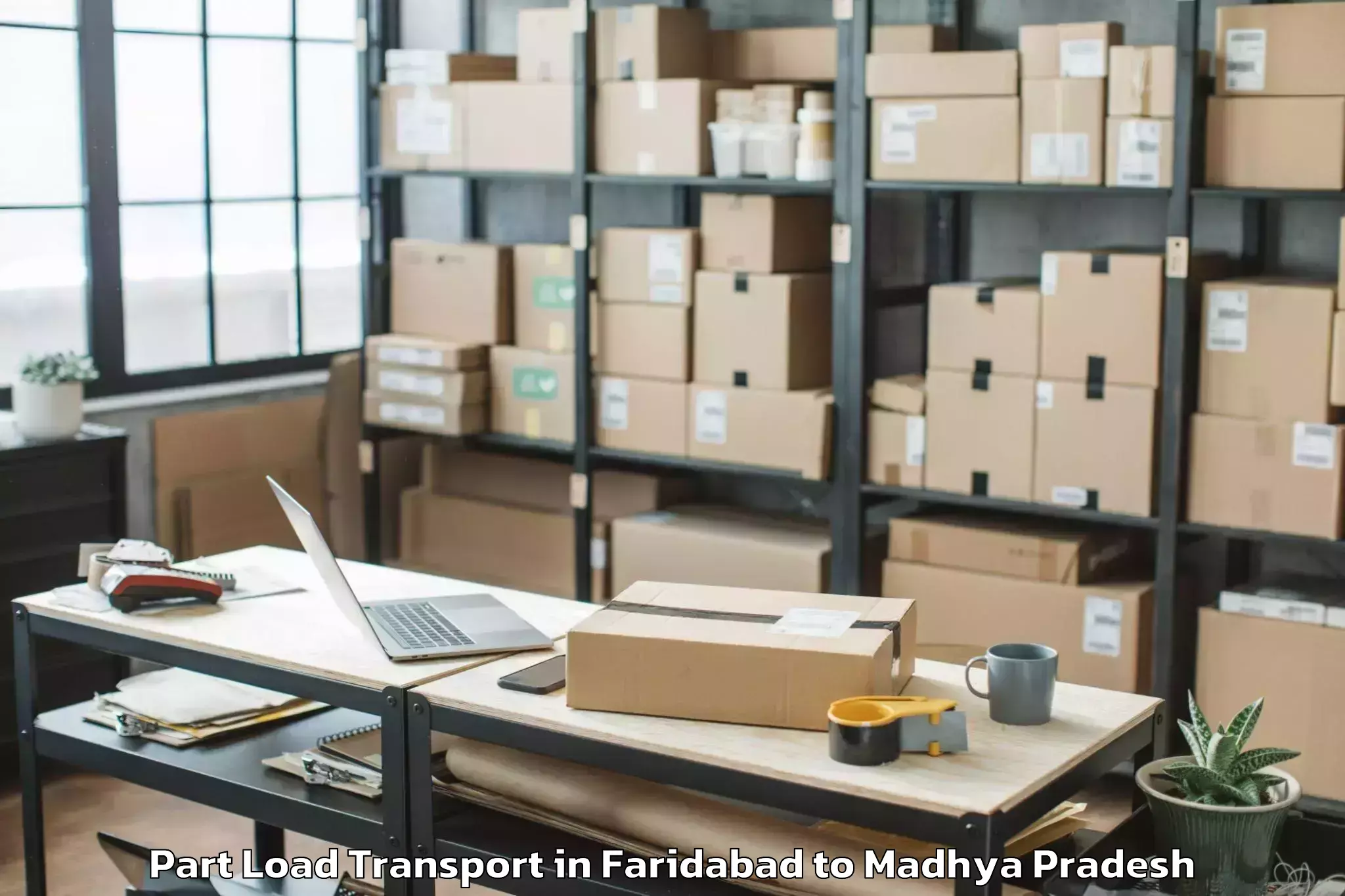 Faridabad to Lodhikheda Part Load Transport Booking